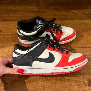 Nike Dunk low black and red sneakers